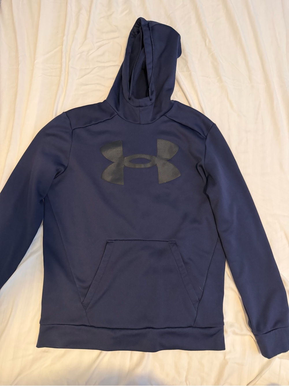 Under Armour Men's Navy Pullover Hoodie with Logo